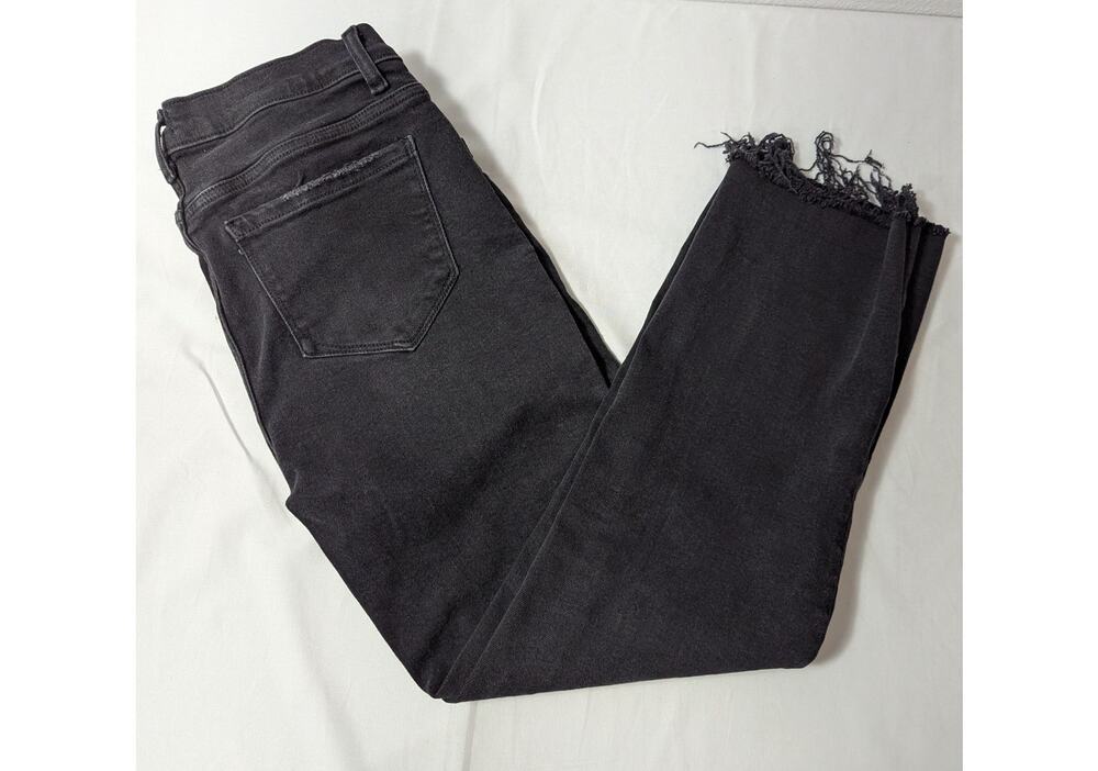 Kensie Jeans "The Allie" High Rise Slim Straight Dark Grey Cropped Size 8/29